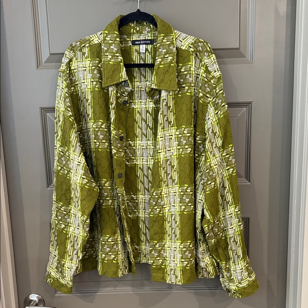 Urban Outfitters Olive Plaid Men's Jacket